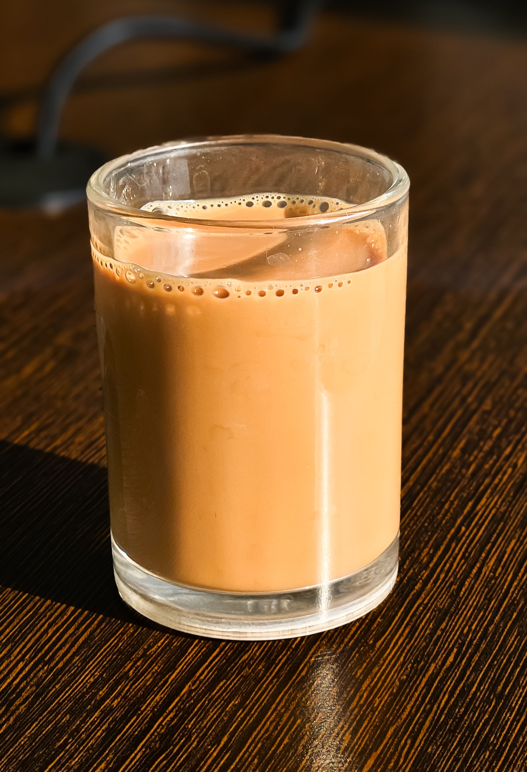 Golden glass of tea